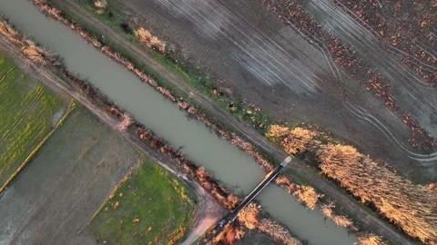 Farm Background Texture 4 K Aerial View 4K Stock Footage 221952759