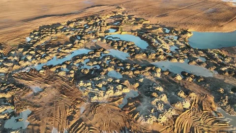 Farm Background Texture 4 K Aerial View 4K Stock Footage 221952818