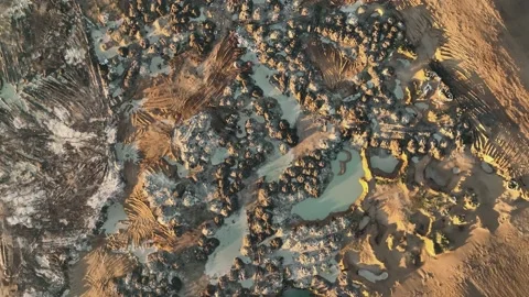 Farm Background Texture 4 K Aerial View 4K Stock Footage 221953098