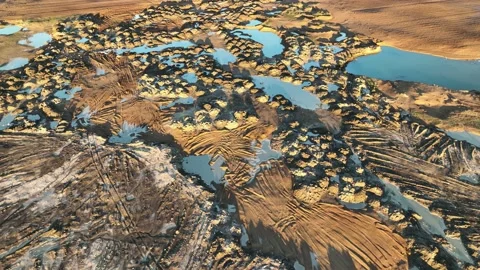 Farm Background Texture 4 K Aerial View 4K Stock Footage 221953198