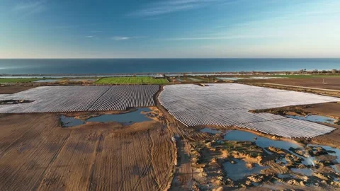 Farm Background Texture 4 K Aerial View 4K Stock Footage 221953243