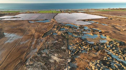 Farm Background Texture 4 K Aerial View 4K Stock Footage 221953270