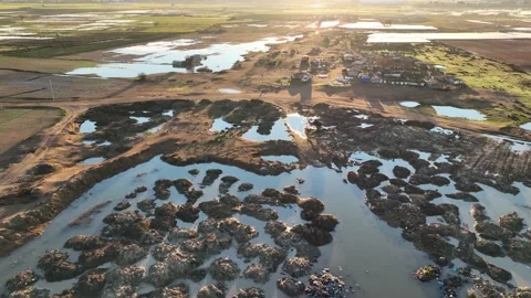Farm Background Texture 4 K Aerial View 4K Stock Footage 221953472