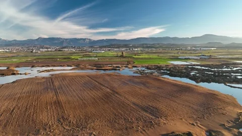 Farm Background Texture 4 K Aerial View 4K Stock Footage 221953480