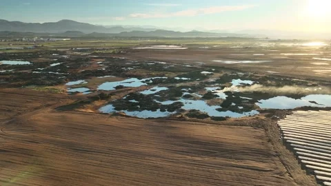 Farm Background Texture 4 K Aerial View 4K Stock Footage 221953635