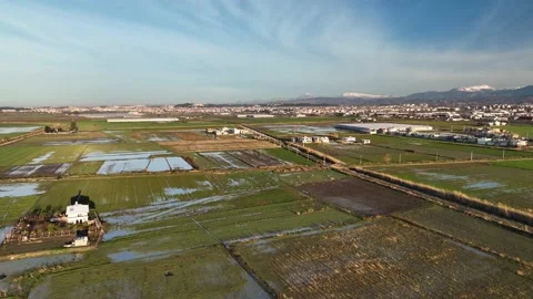 Farm Background Texture 4 K Aerial View 4K Stock Footage 221953658