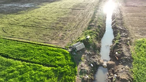 Farm Background Texture 4 K Aerial View 4K Stock Footage 221955028