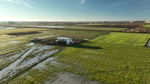 Farm Background Texture 4 K Aerial View 4K Stock Footage 221955133