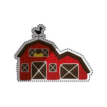 Farm barn building Ilustración de archivo