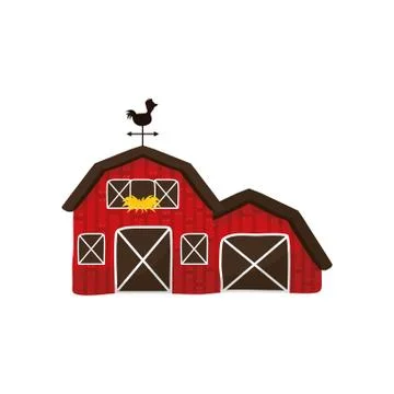 Farm barn building Ilustración de archivo