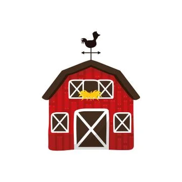 Farm barn building Ilustración de archivo