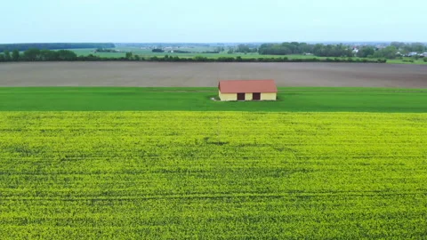 Farm barn, drone 4k Stock Footage 89705131