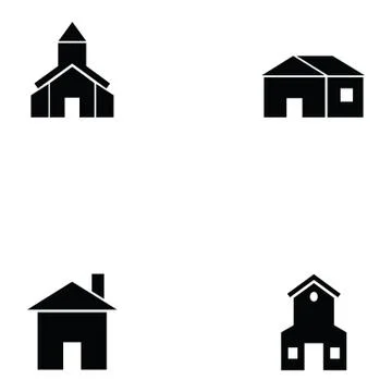 Farm building icon set Ilustración de archivo