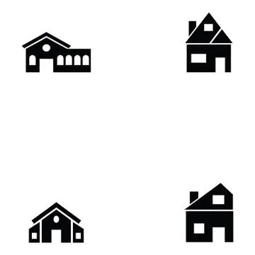 Farm building icon set Ilustración de archivo