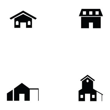 Farm building icon set Ilustración de archivo