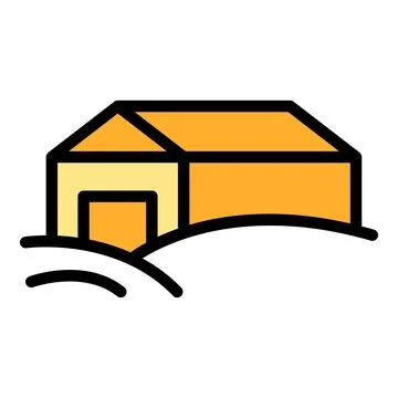 Farm building icon vector flat Ilustración de archivo