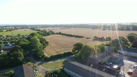 Farm buildings and fields 動画素材 168417285