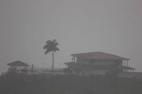 Farm captured while it rains in colombia Foto stock
