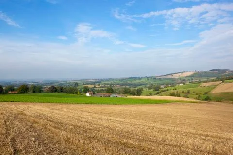 Farm complex and scenery Stock Photos