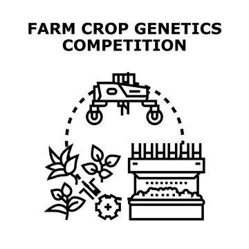 Farm crop genetics competition vector concept Stock Illustration