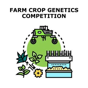 Farm crop genetics competition vector concept Stock Illustration
