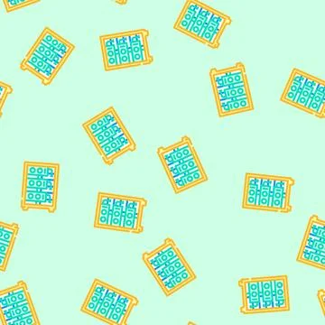 Farm cryptocurrency mining vector seamless pattern イラスト素材