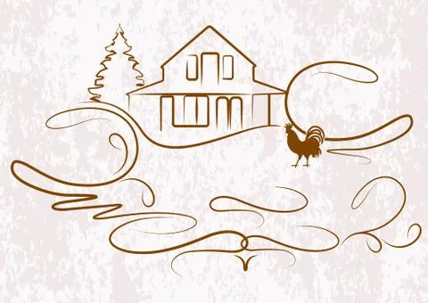 Farm design Stock Illustration