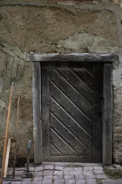 Farm door Stock Photos