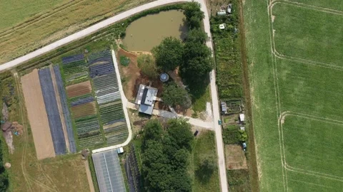 Farm From Drone Video stock 201135385