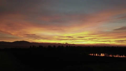 FARM DUSK Stock Footage 166062491
