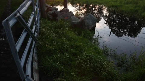 FARM AT DUSK Stock Footage 188926193