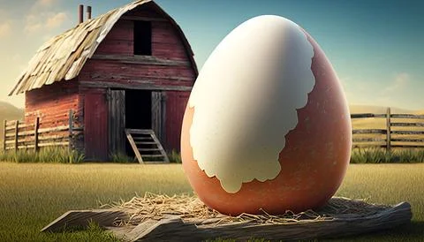 Farm Egg. Chicken Egg UI and UX Stock Illustration