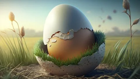 Farm Egg. Chicken Egg UI and UX Stock Illustration