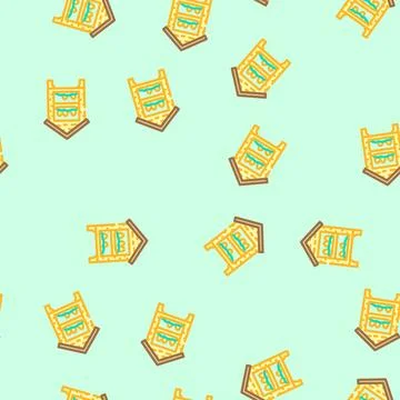 Farm egg chicken food vector seamless pattern Stock Illustration