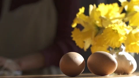 Farm eggs 12 Stock Footage 127145618
