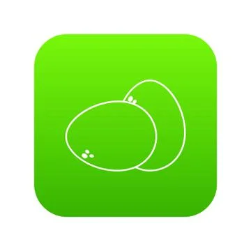 Farm eggs icon green vector Stock Illustration