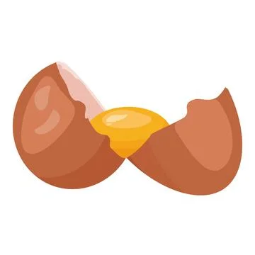 Farm eggshell icon cartoon vector. Broken duck food 스톡 일러스트
