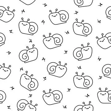 Farm elements. Seamless pattern. Coloring Page. Stock Illustration