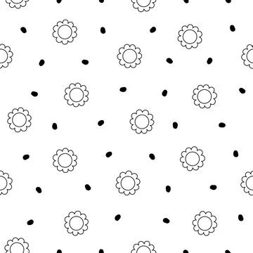 Farm elements. Seamless pattern. Coloring Page. 스톡 일러스트