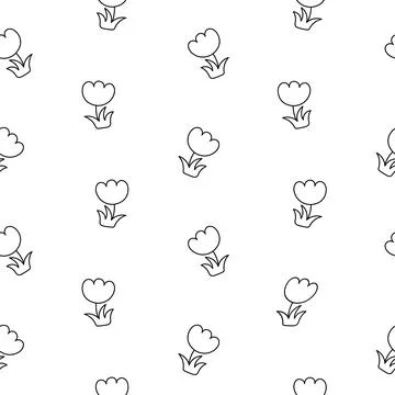 Farm elements. Seamless pattern. Coloring Page. 스톡 일러스트