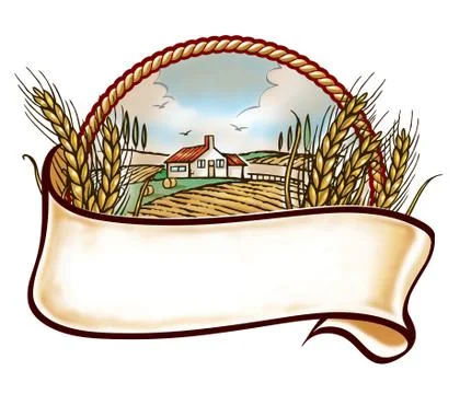 Farm emblem Stockillustratie