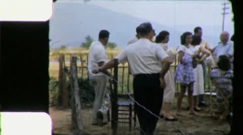 FARM FAMILY REUNION 1960 (Vintage Old Film 8mm Home Movie Footage) 5082 Stock Footage