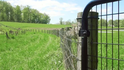 Farm fence Stock Footage 75462464