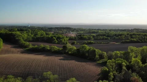 Farm Field Flyover Video stock 145937929