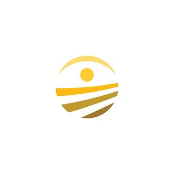 Farm field icon vector logo element symbol Stock Illustration
