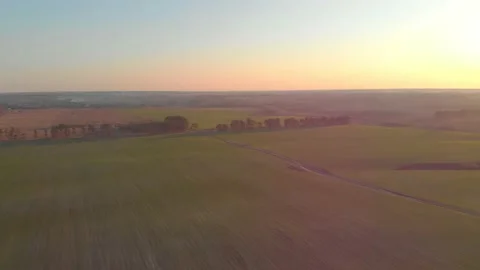 Farm Fields Panorama Stock Footage 152794446