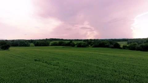 Farm flyover 3 Stock Footage 136899606