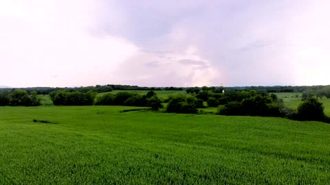 Farm flyover 4 Stock Footage 136899619