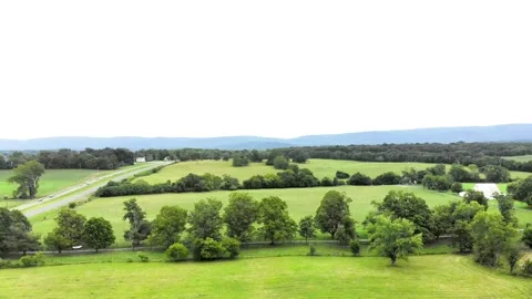 Farm flyover 6 Stock Footage 136899856