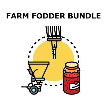Farm fodder bundle concept representing agricultural work 스톡 일러스트